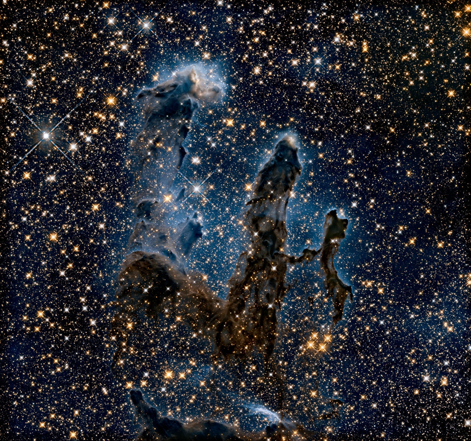Pillars of Creation (M16 — Eagle Nebula), star-forming region — NASA / ESA / Hubble