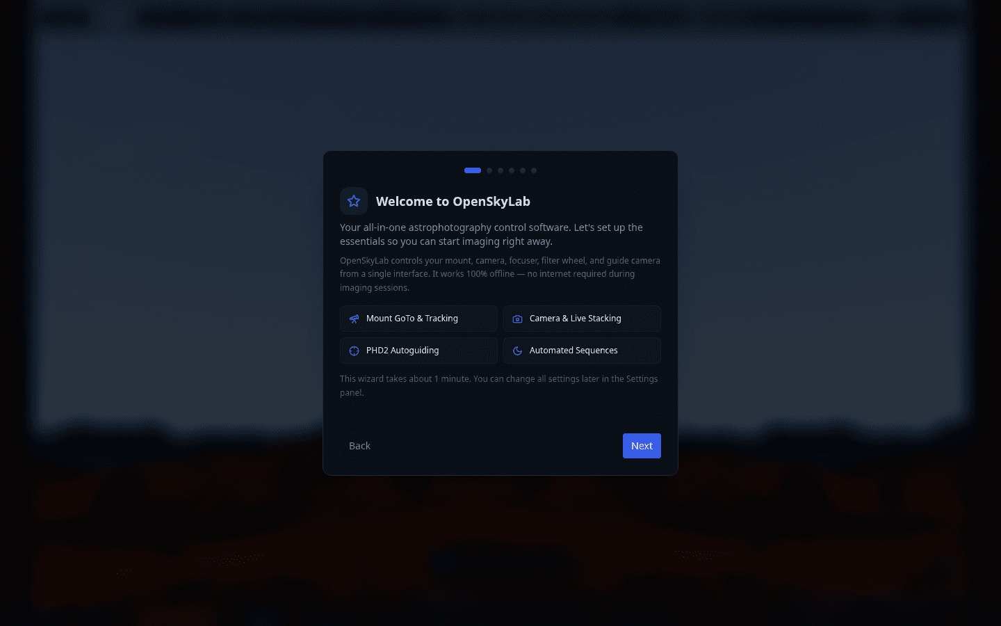 Screenshot: Location & Timezone