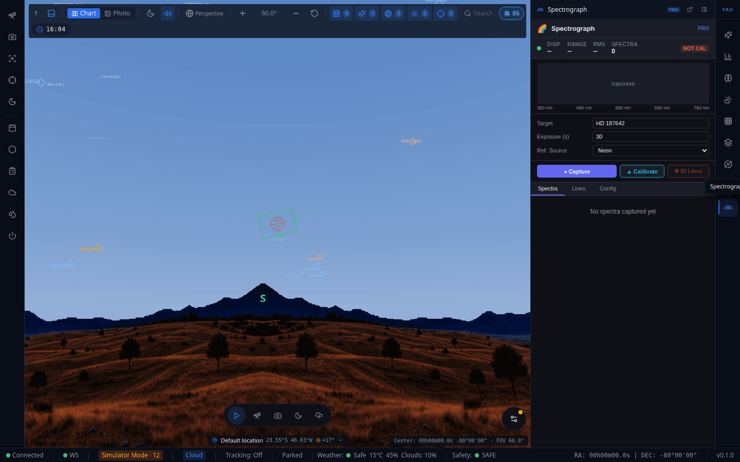 Screenshot: Spectrograph